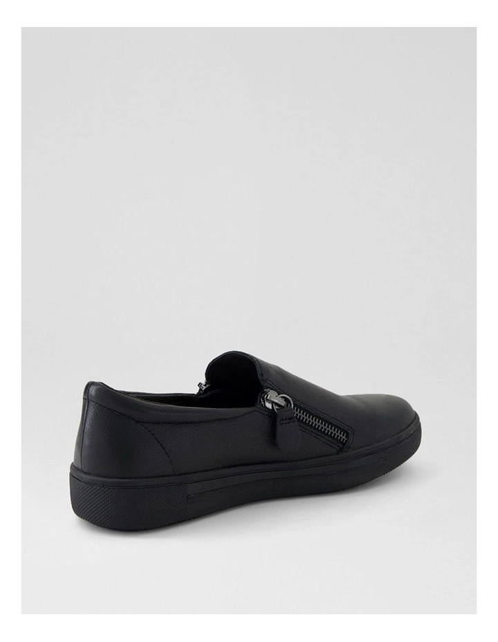 Bellisa Black Leather Sneakers image 3