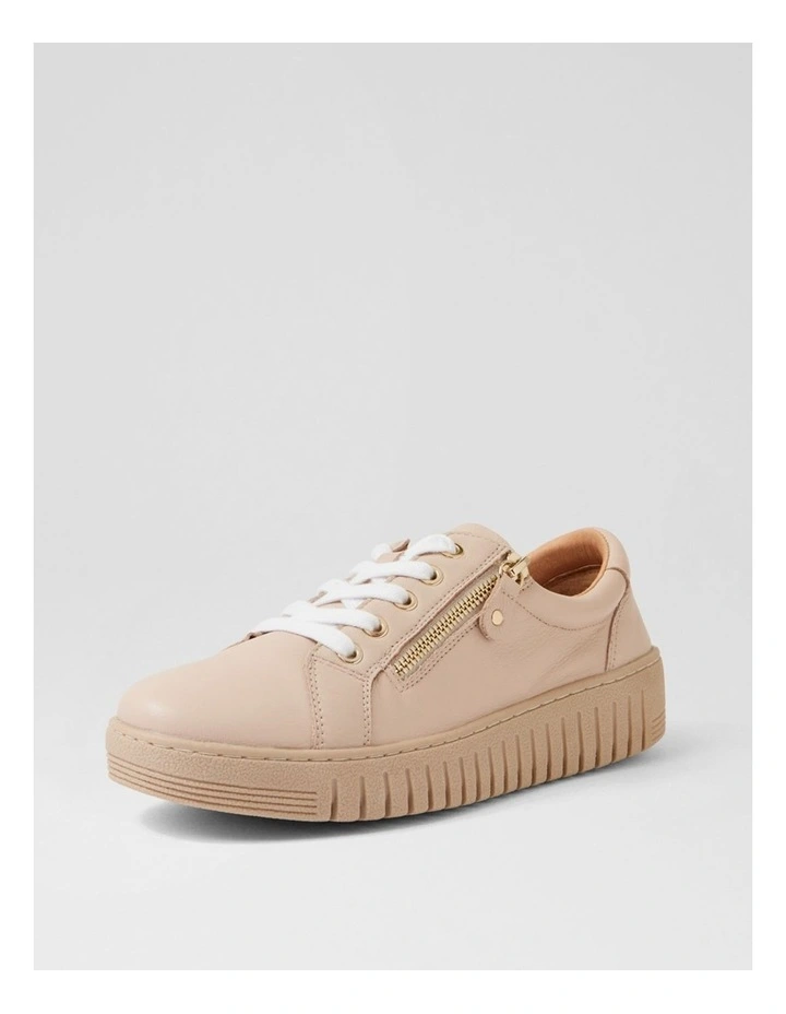Harlis Nougat Leather Sneakers image 2