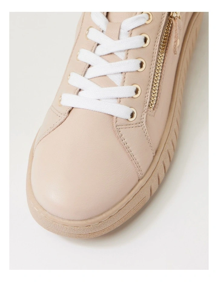 Harlis Nougat Leather Sneakers image 4