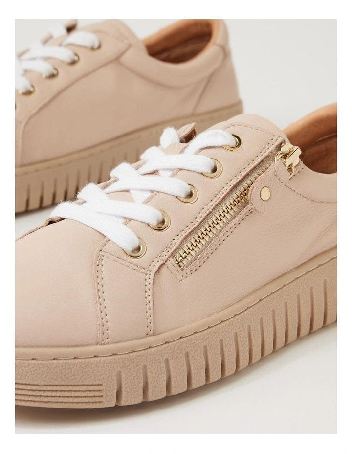 Harlis Nougat Leather Sneakers image 5