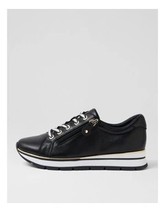 Nanettes Black White Leather Sneakers