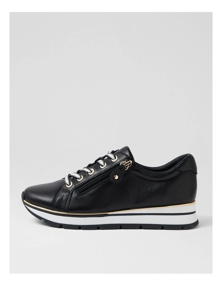 Nanettes Black White Leather Sneakers image 1