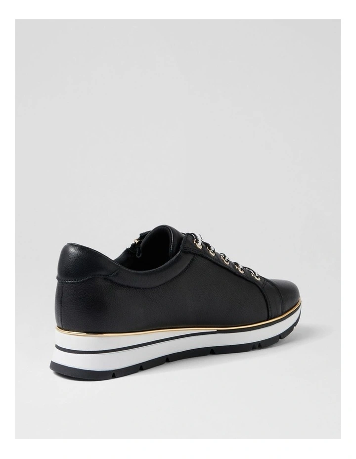 Nanettes Black White Leather Sneakers image 3