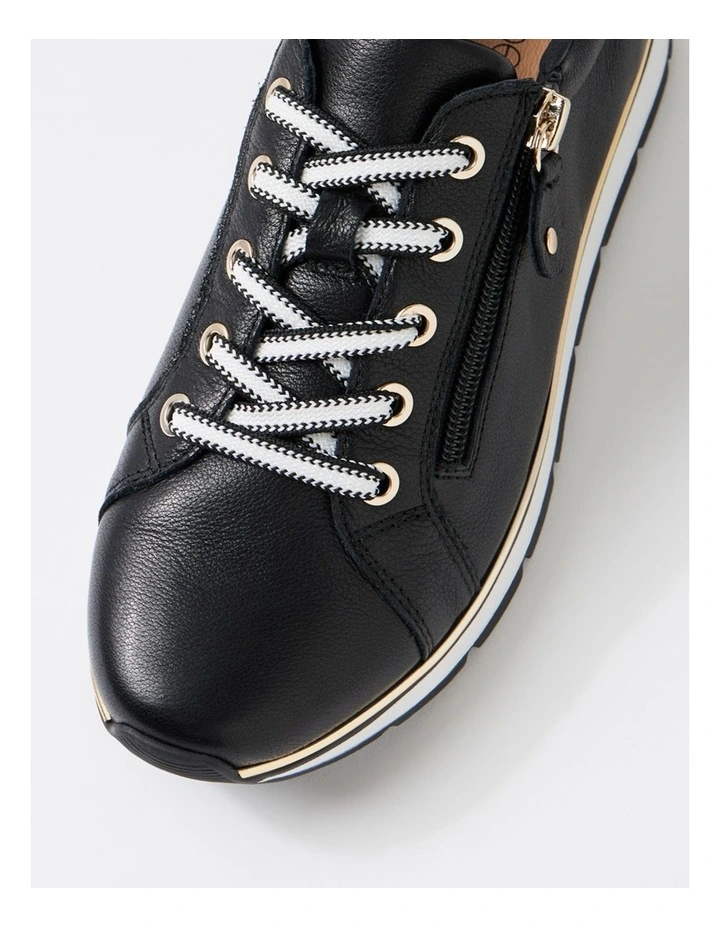 Nanettes Black White Leather Sneakers image 4