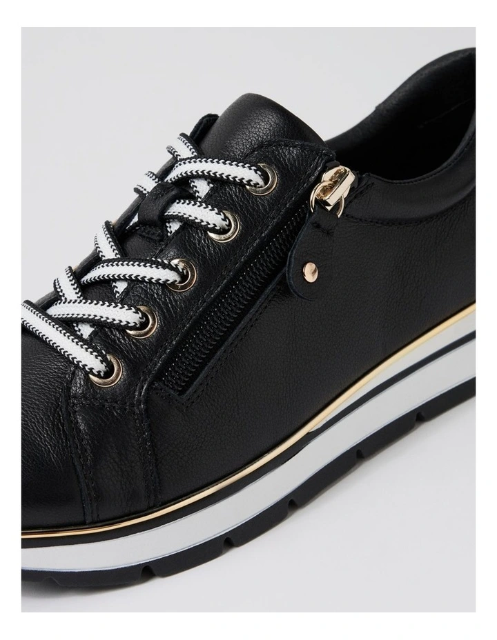Nanettes Black White Leather Sneakers image 5
