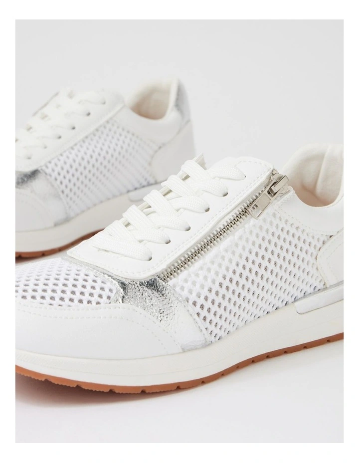 Rellie White Mesh Mix Sneakers image 5