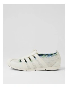 Scottie White Blue Garden Fabric Sneakers