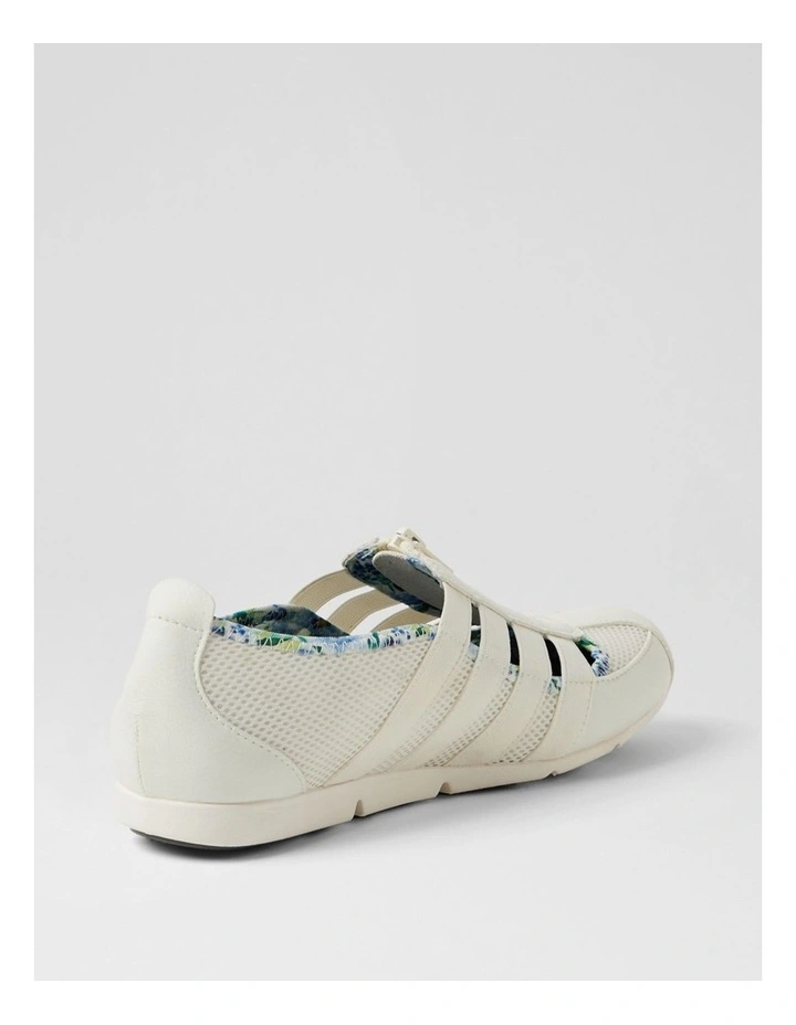 Scottie White Blue Garden Fabric Sneakers image 3