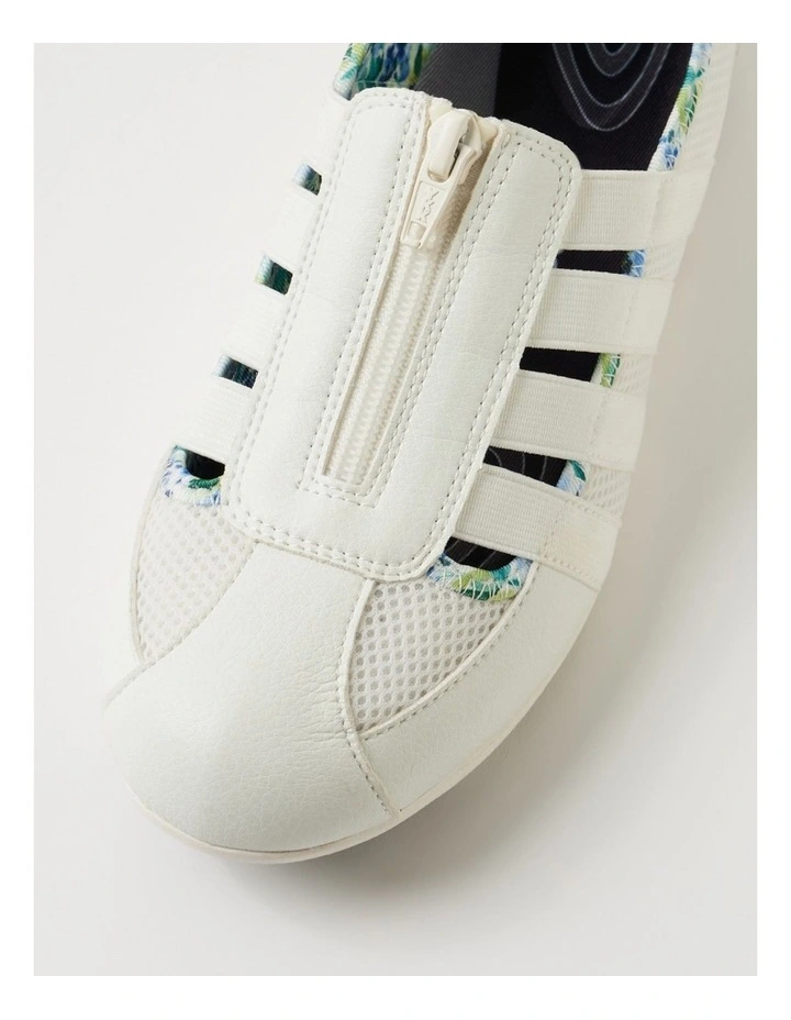 Scottie White Blue Garden Fabric Sneakers image 4