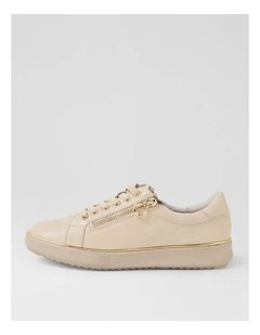 Lincon D Almond Gold Leather Sneakers