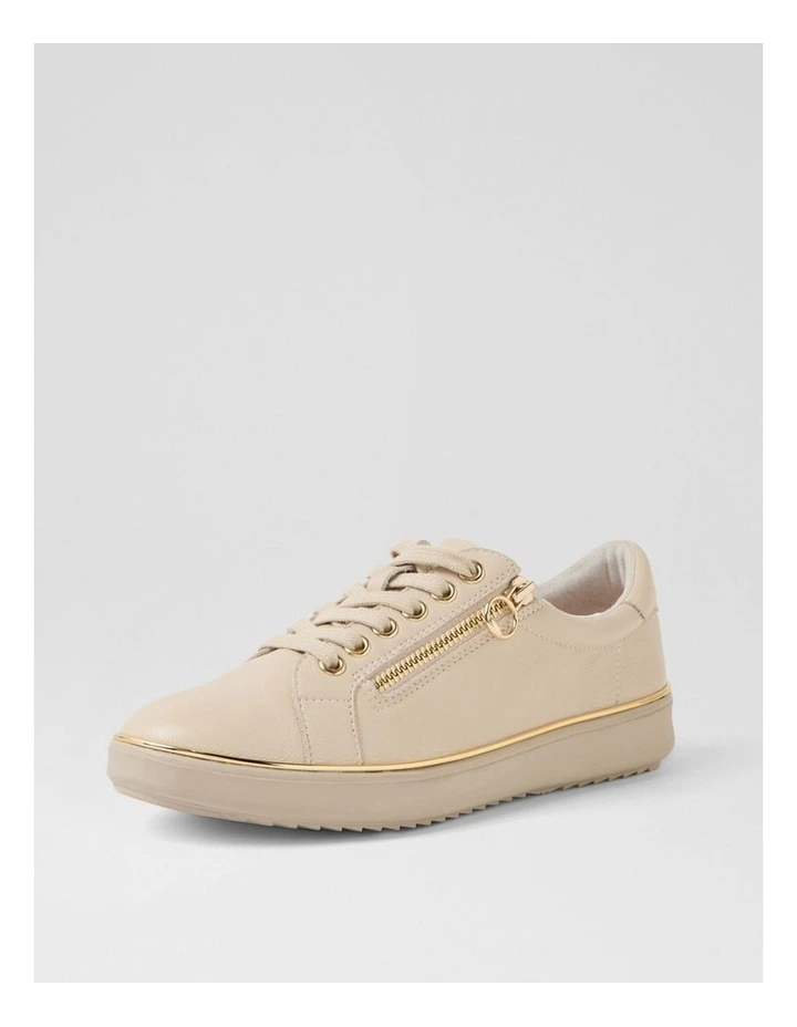 Lincon D Almond Gold Leather Sneakers image 2