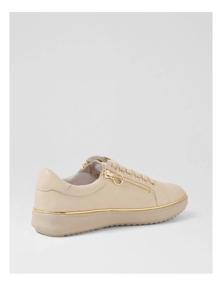 Lincon D Almond Gold Leather Sneakers image 3