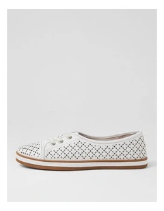 Arrinest White Gum Leather Sneakers