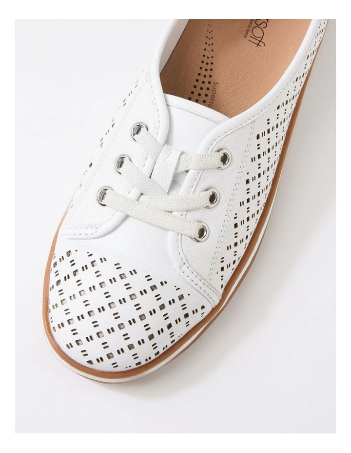 Arrinest White Gum Leather Sneakers image 4
