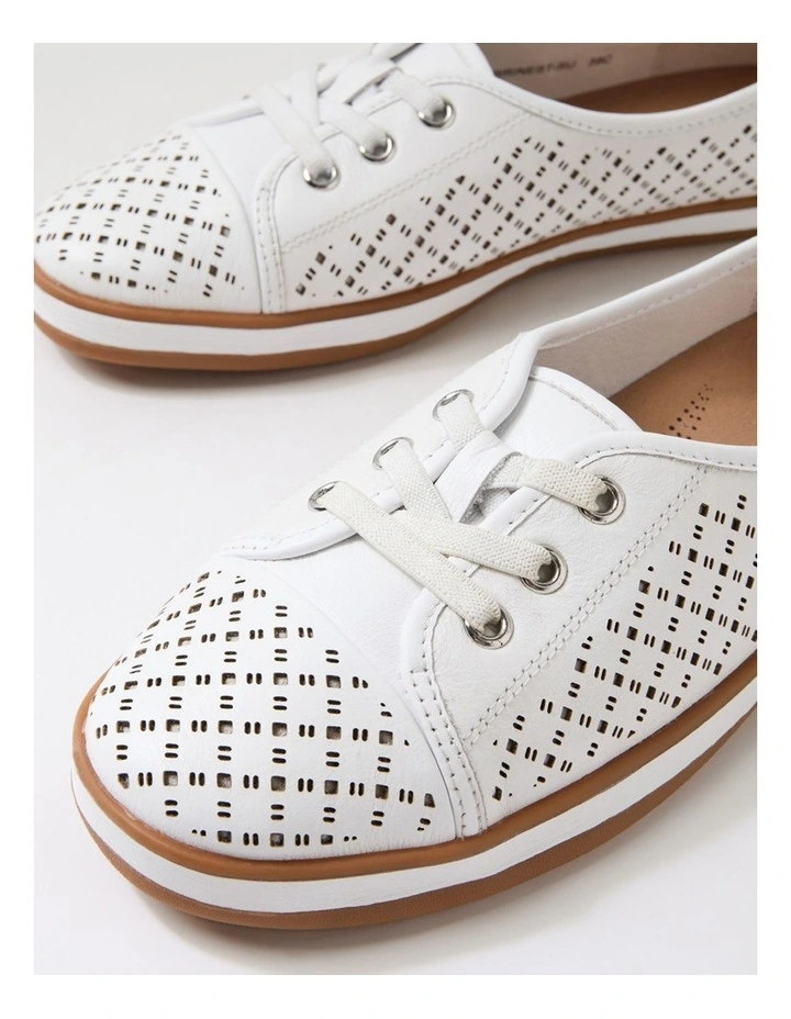 Arrinest White Gum Leather Sneakers image 5