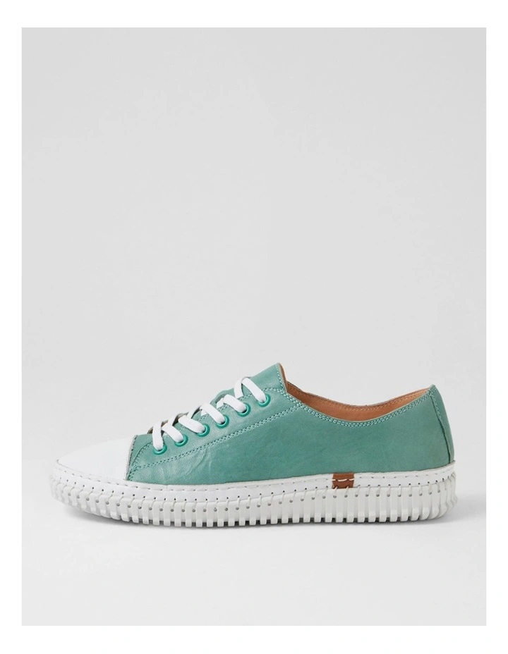 Jitarrs White Sky Shrunken Leather Sneakers image 1