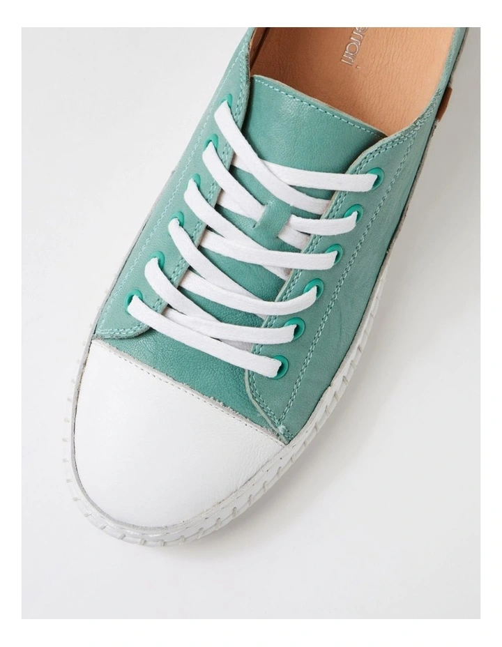 Jitarrs White Sky Shrunken Leather Sneakers image 4