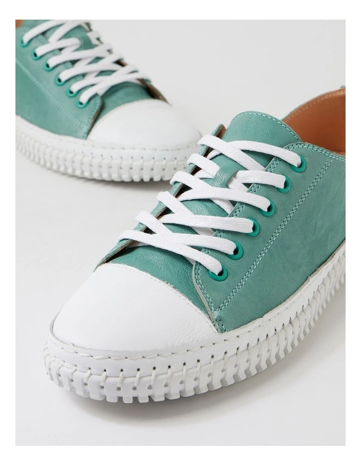Jitarrs White Sky Shrunken Leather Sneakers image 5