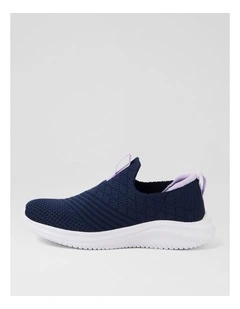 Bethie Navy Purple Knit Sneakers