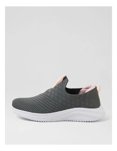 Bethie Grey Pink Knit Sneakers