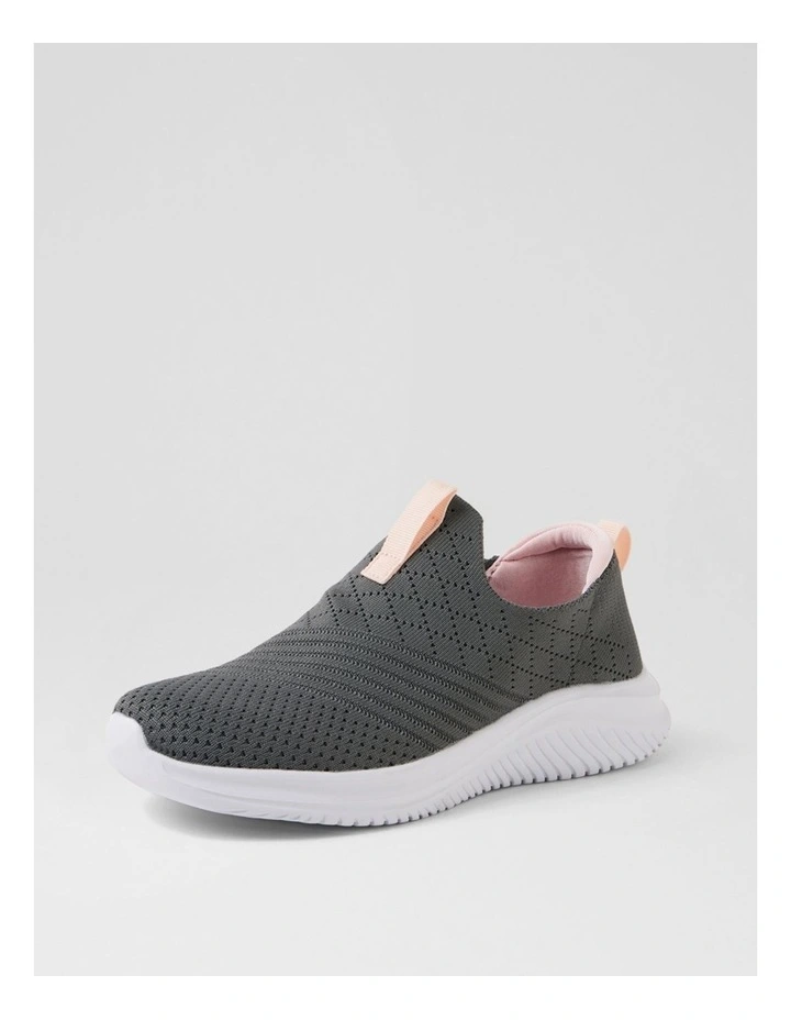 Bethie Grey Pink Knit Sneakers image 2