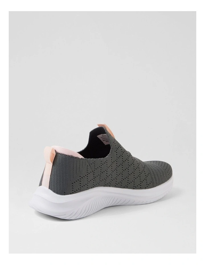Bethie Grey Pink Knit Sneakers image 3