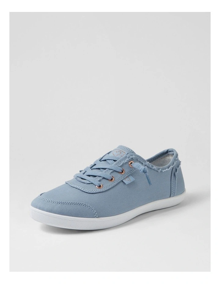 Mynka Denim Blue Canvas Lace Ups Sneakers image 2