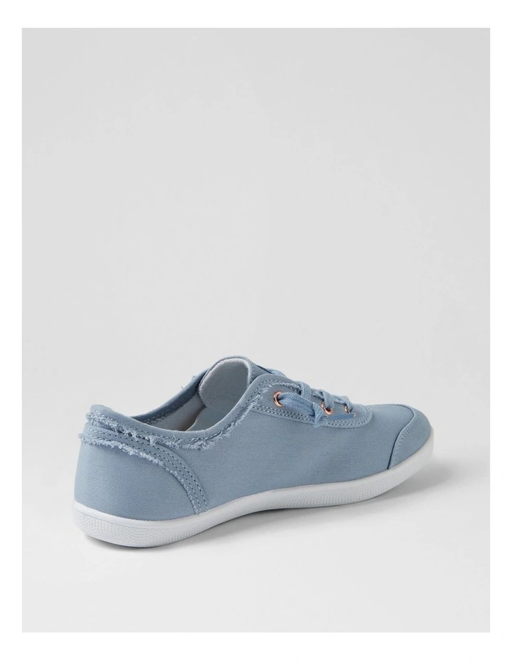 Mynka Denim Blue Canvas Lace Ups Sneakers image 3