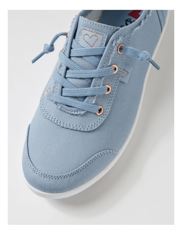 Mynka Denim Blue Canvas Lace Ups Sneakers image 4