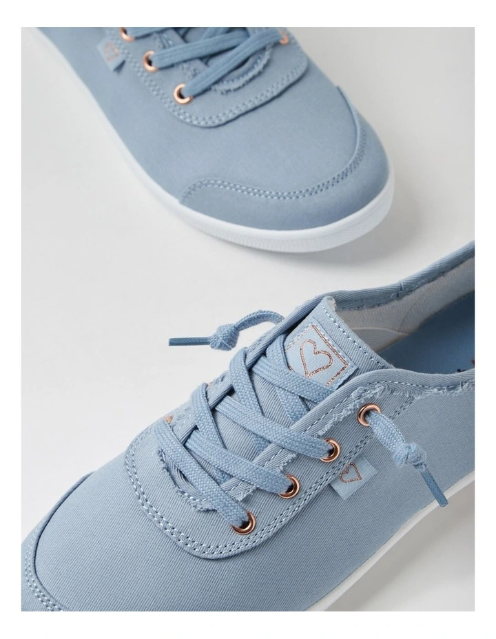 Mynka Denim Blue Canvas Lace Ups Sneakers image 5