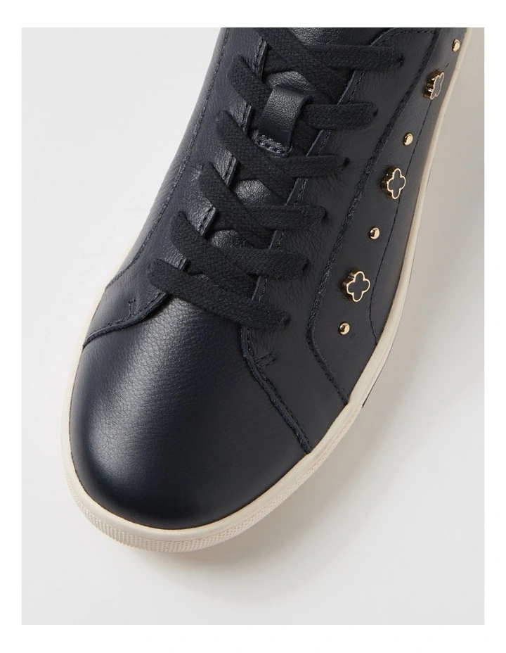 Evening Navy Leather Sneakers image 4