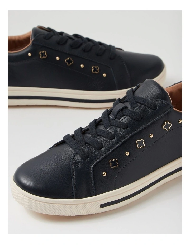 Evening Navy Leather Sneakers image 5