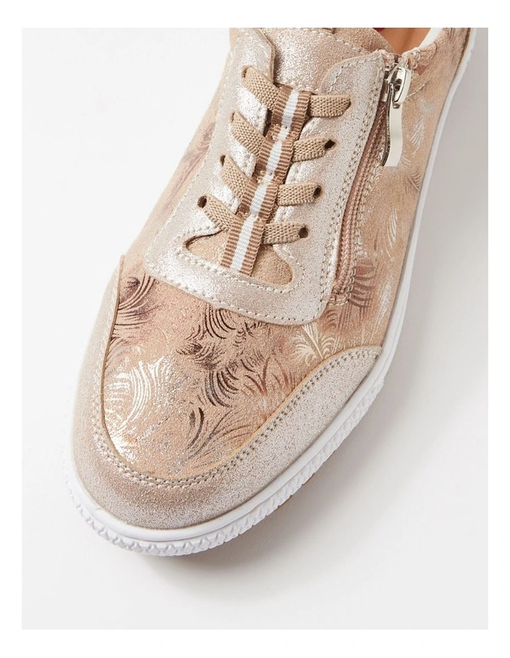 Glampie Nude Multi Microsuede Sneakers image 4