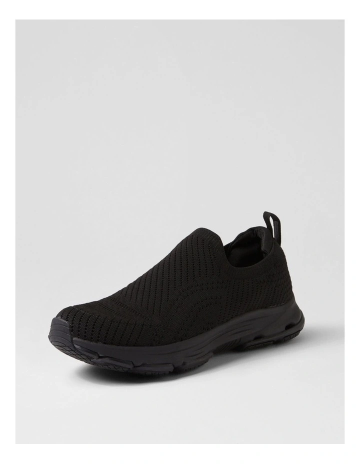 Walking Black Knit Sneakers image 2