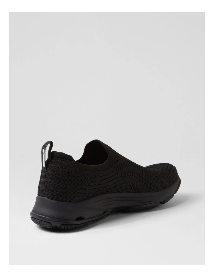 Walking Black Knit Sneakers image 3