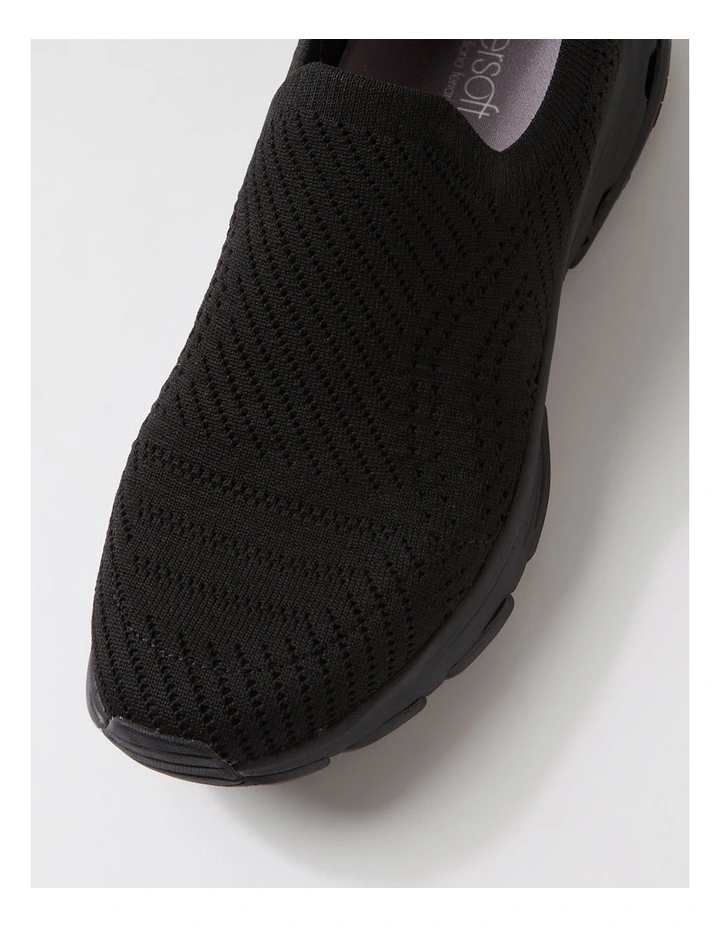 Walking Black Knit Sneakers image 4