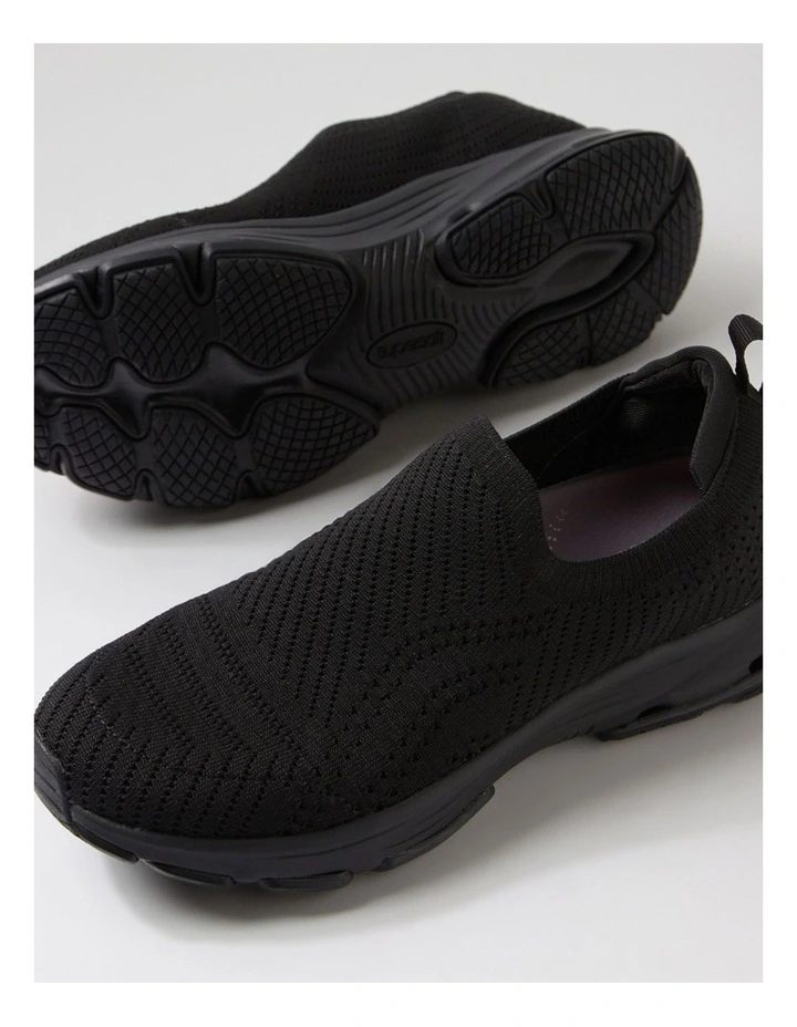 Walking Black Knit Sneakers image 5