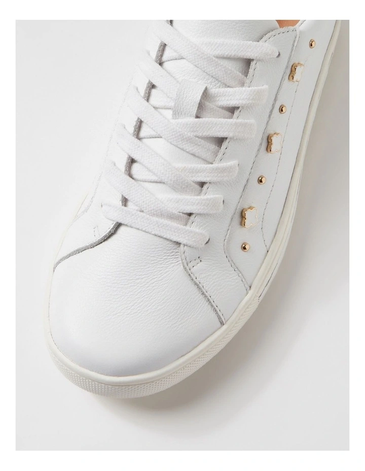 Evening White Leather Sneakers image 4