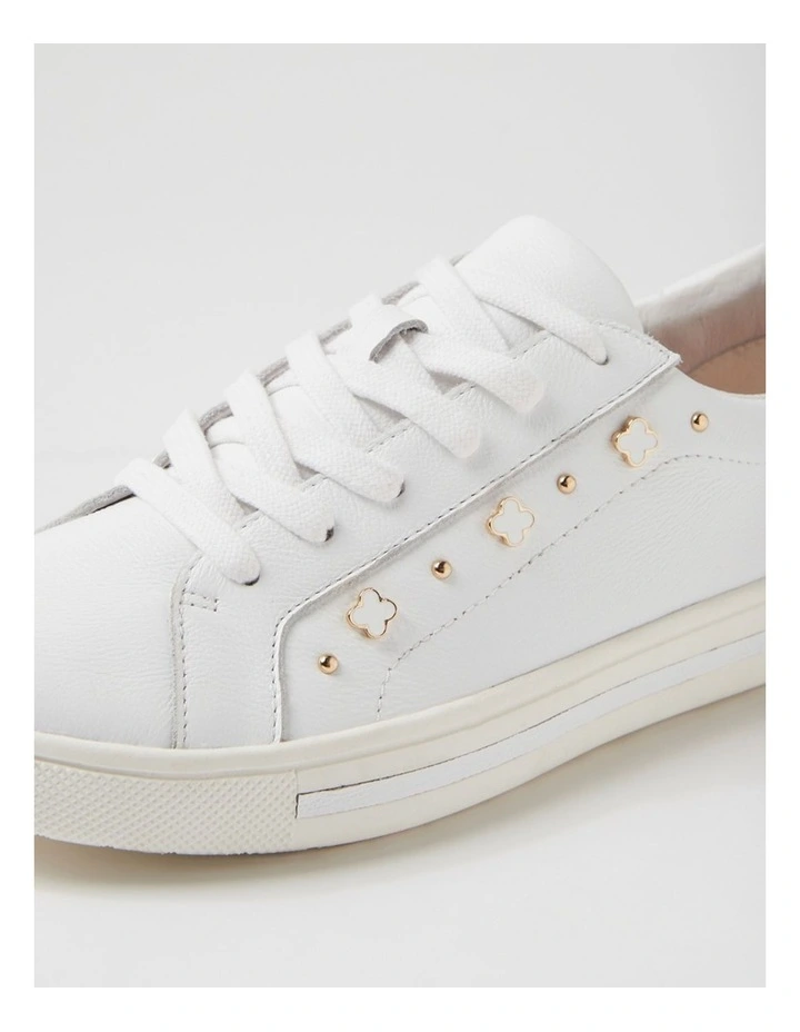 Evening White Leather Sneakers image 5