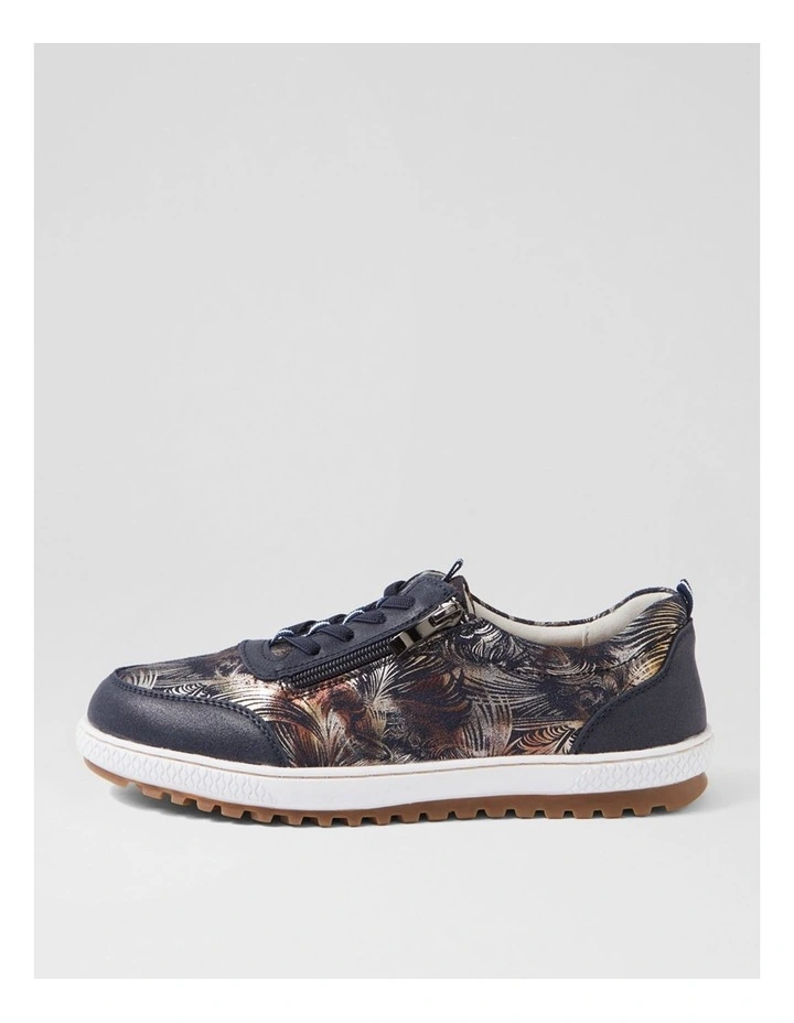 Glampie Navy Multi Microsuede Sneakers image 1