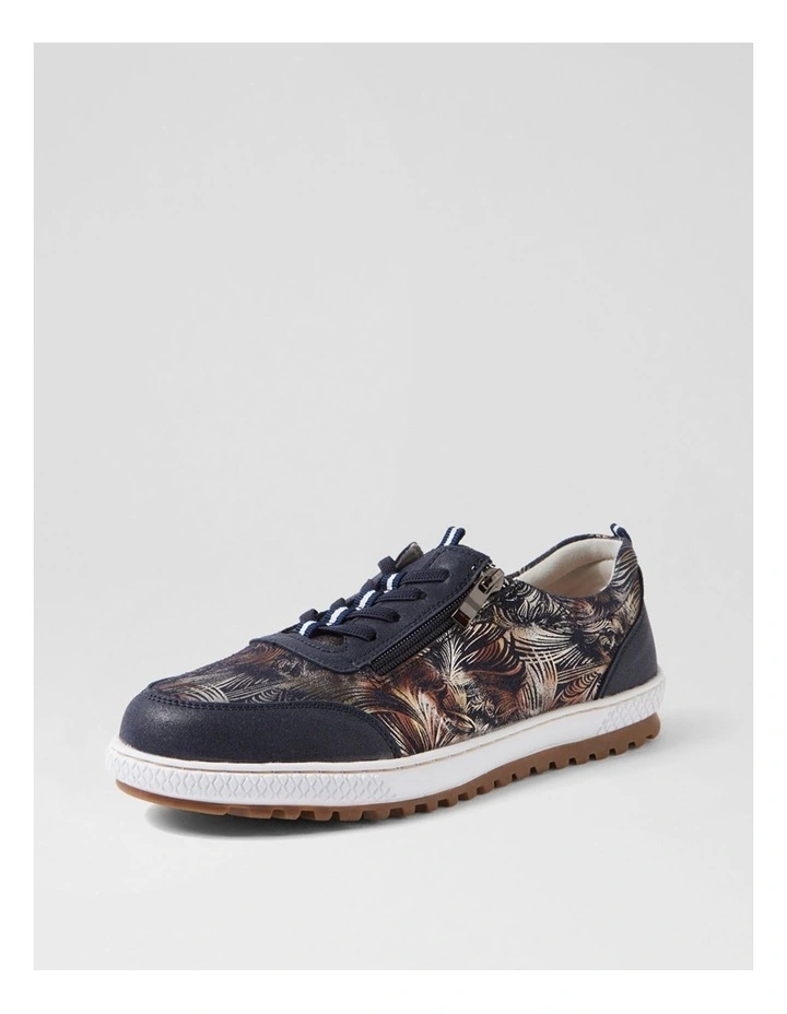Glampie Navy Multi Microsuede Sneakers image 2