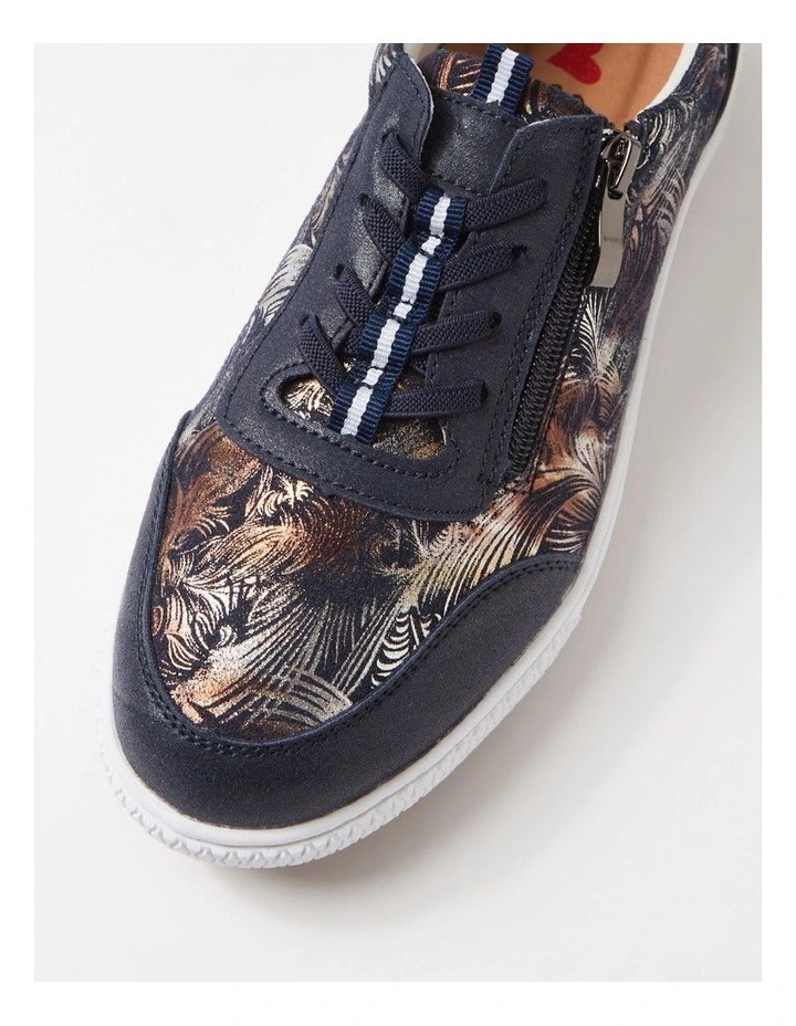 Glampie Navy Multi Microsuede Sneakers image 4