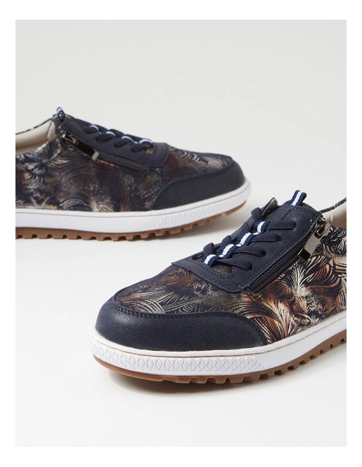 Glampie Navy Multi Microsuede Sneakers image 5