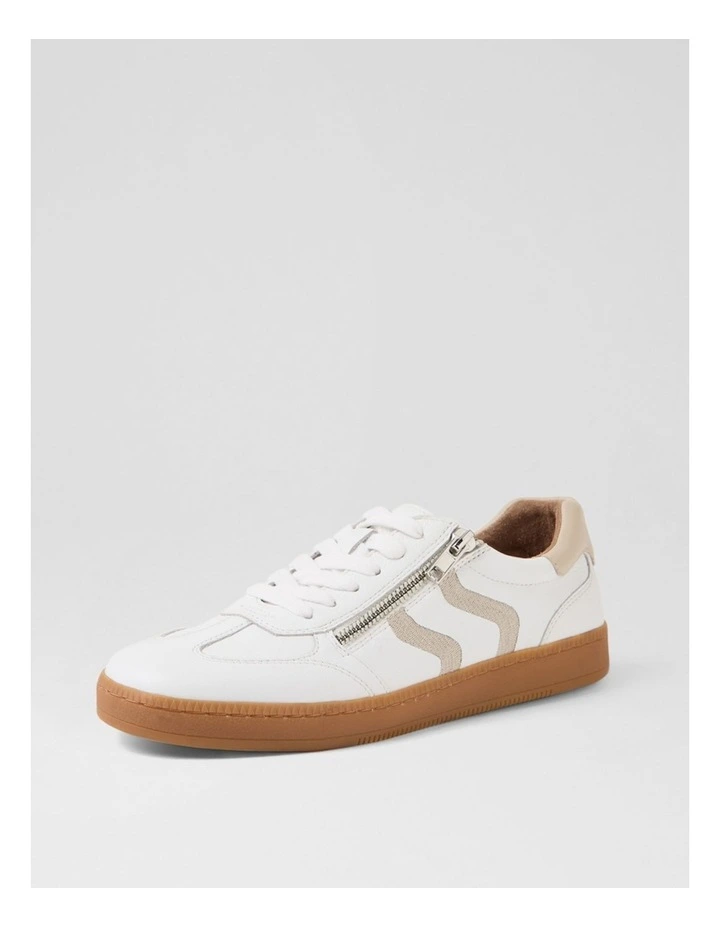 Darcys White Almond Leather Sneakers image 2