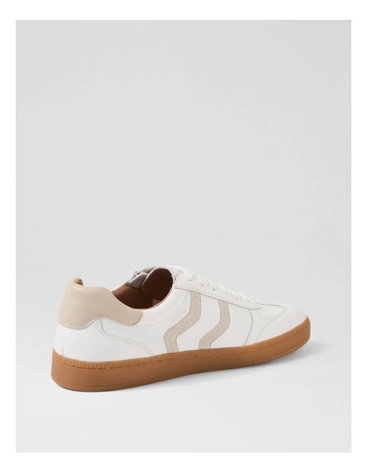 Darcys White Almond Leather Sneakers image 3
