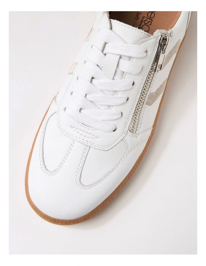 Darcys White Almond Leather Sneakers image 4