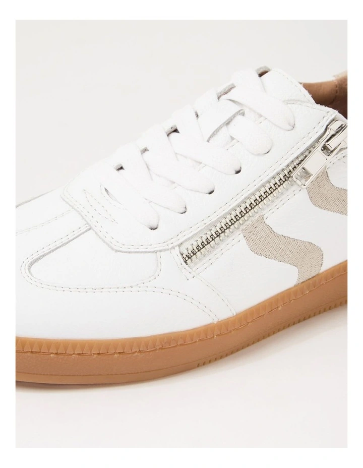 Darcys White Almond Leather Sneakers image 5