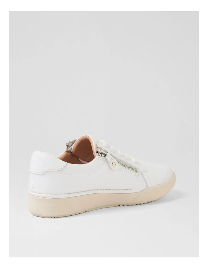 Yannas Off White Leather Sneakers image 3