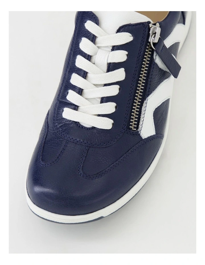 Abigalie D Ocean White Leather Sneakers image 4