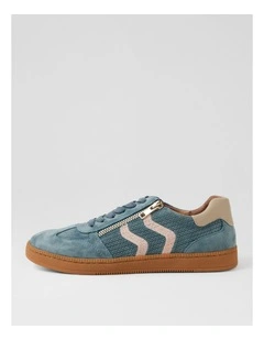 Darcys Dusty Denim Leather Sneakers